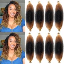 Extensões de cabelo Chicmoi Bob Marley Twist Braiding 30 cm, 8 pacotes