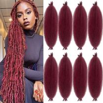 Extensões de cabelo Chicmoi BUG Afro Twist 40 cm, pacote com 8, cor de vinho