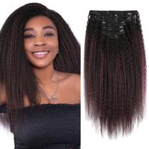 Extensões de cabelo Clip in ABH AMAZINGBEAUTY HAIR Kinky Straight Extensões de cabelo Clip in ABH AMAZINGBEAUTY HAIR Kinky Straight