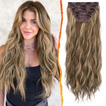 Extensões de cabelo Clip in BARSDAR 20 cm onduladas, cinza, marrom e loiro Extensões de cabelo Clip in BARSDAR 20 cm onduladas, cinza, marrom e loiro