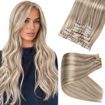 Extensões de cabelo Clip in Full Shine Ash Blonde 50cm 120g