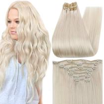 Extensões de cabelo Clip in Full Shine Blonde 14 polegadas 120g