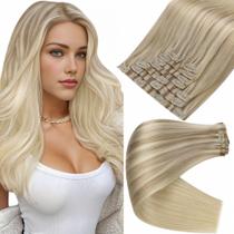 Extensões de cabelo Clip in Full Shine Real Human Hair 30 cm