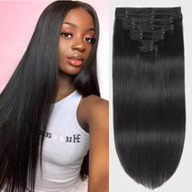 Extensões de cabelo Clip in FZV Real Human Hair 120 g 22 cm 8 unidades
