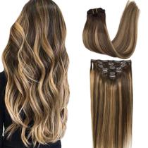 Extensões de cabelo Clip in GOO GOO Real Human Hair 12 polegadas 85g