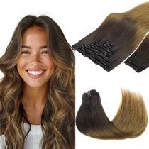 Extensões de cabelo Clip in GOO GOO Real Human Hair 14 polegadas 150g Extensões de cabelo Clip in GOO GOO Real Human Hair 14 polegadas 150g
