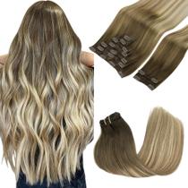 Extensões de cabelo Clip in GOO GOO Real Human Hair 16 polegadas 150g