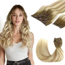 Extensões de cabelo Clip in GOO GOO Real Human Hair 18 polegadas 150g Extensões de cabelo Clip in GOO GOO Real Human Hair 18 polegadas 150g