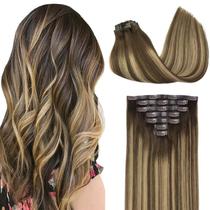 Extensões de cabelo Clip in GOO GOO Real Human Hair 20 polegadas 110g