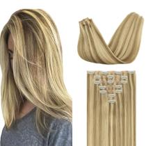 Extensões de cabelo Clip in GOO GOO Real Human Hair 24 polegadas 120g Extensões de cabelo Clip in GOO GOO Real Human Hair 24 polegadas 120g