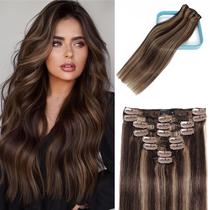 Extensões de cabelo Clip In LORIEN Real Human Hair 22 polegadas 110 g
