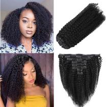 Extensões de cabelo Clip In Lumiere Real Human Hair 4B 4C Afro
