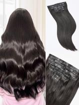 Extensões de cabelo Clip in LUVME Straight Seamless 110g 40cm