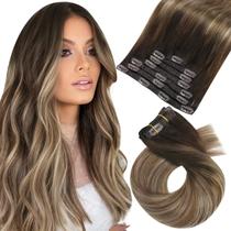 Extensões de cabelo Clip in Moresoo Balayage Double Weft 30cm Extensões de cabelo Clip in Moresoo Balayage Double Weft 30cm
