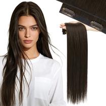 Extensões de cabelo Clip in Moresoo Medium Brown 40cm 120g Extensões de cabelo Clip in Moresoo Medium Brown 40cm 120g