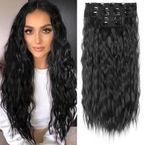 Extensões de cabelo Clip in REECHO HE002 60 cm 240 g de comprimento e onduladas