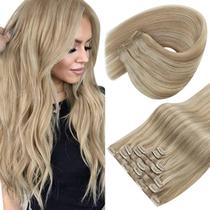 Extensões de cabelo Clip in Sunny Hair Straight Human Hair 50cm Extensões de cabelo Clip in Sunny Hair Straight Human Hair 50cm