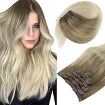 Extensões de cabelo Clip in Sunny Hair Straight Light Brown 14 polegadas