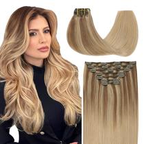 Extensões de cabelo Clip in SURNEL Real Human Hair 14 polegadas 140 g