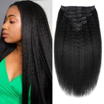 Extensões de cabelo Clip In Tahikie Kinky Straight 120g