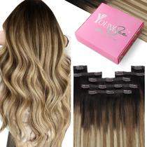 Extensões de cabelo Clip in YoungSee Brown Balayage 135g