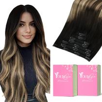 Extensões de cabelo Clip in YoungSee Ombre Human Hair 120g Extensões de cabelo Clip in YoungSee Ombre Human Hair 120g