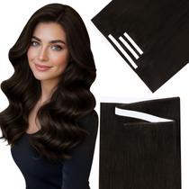 Extensões de cabelo com fita adesiva Sunny Hair Brown Human Hair 18cm 90g Extensões de cabelo com fita adesiva Sunny Hair Brown Human Hair 18cm 90g