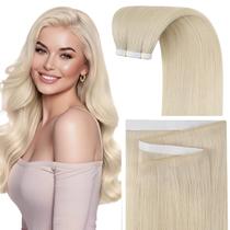 Extensões de cabelo com fita adesiva Sunny Hair, cabelo humano loiro de 22 polegadas Extensões de cabelo com fita adesiva Sunny Hair, cabelo humano loiro de 22 polegadas