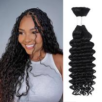 Extensões de cabelo Coolbeeza Human Braiding 40cm Deep Water Wave