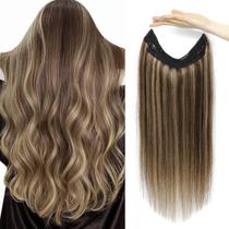 Extensões de cabelo de arame Doupor Real Human Hair Halo 4p /27
