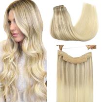 Extensões de cabelo de arame GOO GOO Human Hair 16 polegadas 95g Ash Blonde