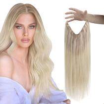 Extensões de cabelo de arame Sunny Real Human Hair 50-55 cm Ash Blonde