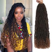 Extensões de cabelo de crochê Aayubb Faux Locs com pontas encaracoladas de 60 cm Extensões de cabelo de crochê Aayubb Faux Locs com pontas encaracoladas de 60 cm
