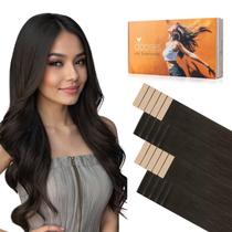 Extensões de cabelo DOORES Invisi Edge Mocha Brown 10 50g 56cm