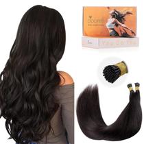 Extensões de cabelo DOORES Itip 100% cabelo humano 40cm 100g castanho escuro Extensões de cabelo DOORES Itip 100% cabelo humano 40cm 100g castanho escuro