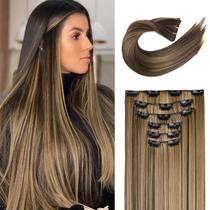 Extensões de cabelo Flufymooz 24" Straight Clip em loiro chocolate Extensões de cabelo Flufymooz 24" Straight Clip em loiro chocolate