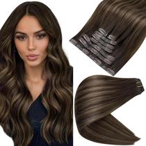 Extensões de cabelo Full Shine Balayage Castanho escuro/Castanho acinzentado Extensões de cabelo Full Shine Balayage Castanho escuro/Castanho acinzentado