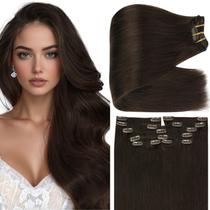 Extensões de cabelo Full Shine Dark Brown 55cm 150g Clip-in
