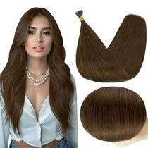 Extensões de cabelo Full Shine I Tip 40g 16cm Brown Remy Hair Extensões de cabelo Full Shine I Tip 40g 16cm Brown Remy Hair