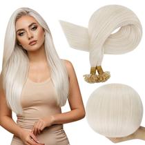 Extensões de cabelo Full Shine Prebonded Ktip 50g 40cm Ice Blonde Extensões de cabelo Full Shine Prebonded Ktip 50g 40cm Ice Blonde