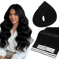 Extensões de cabelo Full Shine Tape-in Human Hair 20 cm em preto azeviche