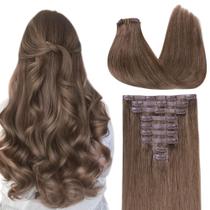 Extensões de cabelo GOO GOO Clip em cabelo humano real 14 polegadas 130g
