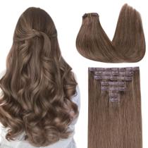 Extensões de cabelo GOO GOO Clip em cabelo humano real 16 polegadas 130g