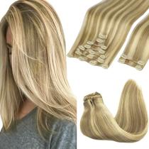 Extensões de cabelo GOO GOO Clip em cabelo humano real 16 polegadas 150g