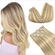 Extensões de cabelo GOO GOO Clip em cabelo humano real 20 polegadas 130g