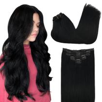 Extensões de cabelo GOO GOO Clip em cabelo humano real 20cm 120g Extensões de cabelo GOO GOO Clip em cabelo humano real 20cm 120g