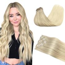 Extensões de cabelo GOO GOO Clip em cabelo humano real 24 polegadas 160 g