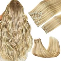 Extensões de cabelo GOO GOO Clip em cabelo humano real de 20 polegadas