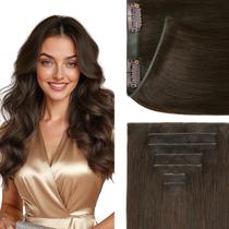 Extensões de cabelo GOO GOO Genius 18 polegadas 120 g 7 unidades 4A Brown