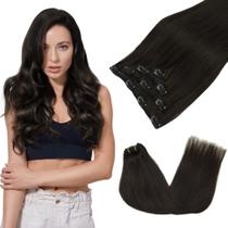 Extensões de cabelo GOO GOO Real Human Hair 18 cm 70 g 4 unidades marrons Extensões de cabelo GOO GOO Real Human Hair 18 cm 70 g 4 unidades marrons